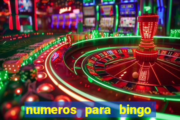 numeros para bingo de 1 a 90